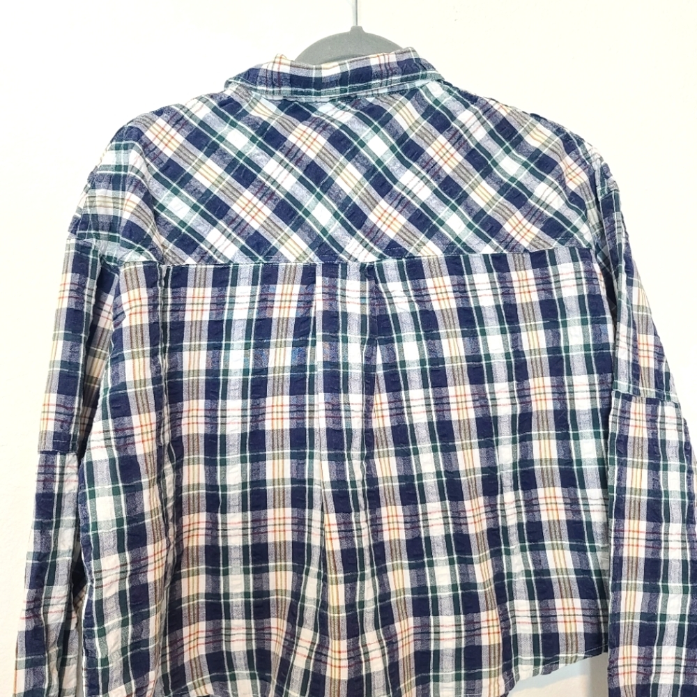 URBAN OUTFITTERS BDG Addison Plaid Checks Semi-crop Button Down Shirt - Picture 11 of 12